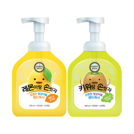 해피바스-과일이랑 손씻자 버블 핸드워시(대용량)-2